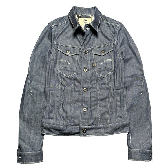 G-Star Raw Men's Raw Denim Blue Arc 3D Slim Fit Melfort Denim Jacket XS - Picture 1 of 6